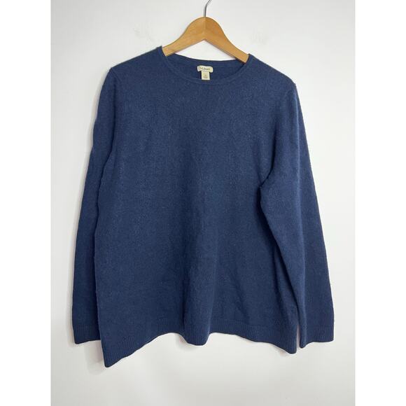 LL Bean Navy 100% Cashmere Sweater Size 3X Some piling shown in pictures - Picture 1 of 5